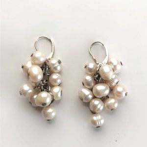 Vintage Mother Pearl Grape Earrings